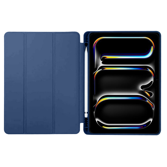 Puzdro pre Apple iPad Pro 13" 7 gen. 2024 (A2925, Smartcase s priestorom pre stylus, tmavomodré