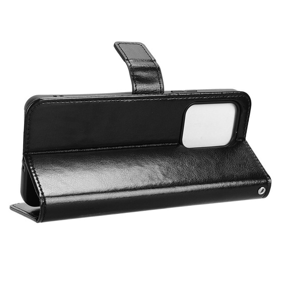Klapkové puzdro pre Oppo Reno 13F / Oppo Reno 13FS, Crazy Horse Wallet, čierne