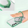 Magnetické puzdro pre Samsung Galaxy A56, pre MagSafe, zelený + sklo 9H