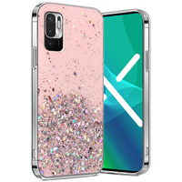 Obal na mobil pre Xiaomi Redmi Note 10 5G / Poco M3 Pro 5G, Glittery, svetlo ružové