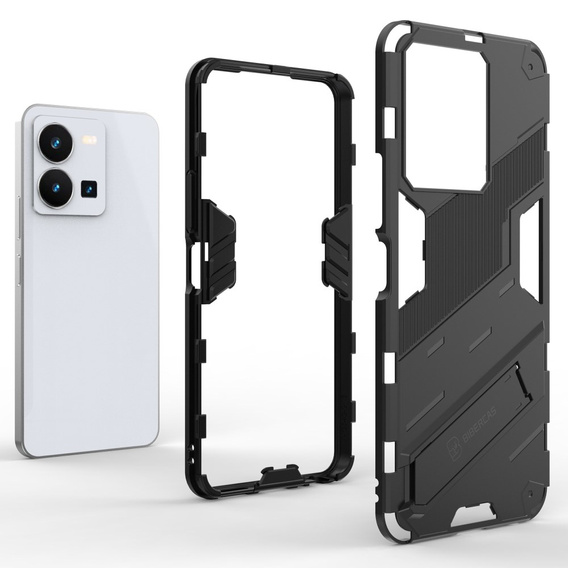 Puzdro pre Vivo Y35 4G, Military kickstand, čierne