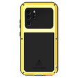 Love Mei Obal na mobil pre Huawei P30 Pro, armored with glass, žlté / čierne