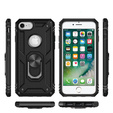 Pancierované obal na mobil pre iPhone 6/6S/7/8/SE 2020/SE 2022, Nox Case Ring, čierne