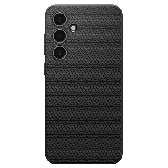 Puzdro Spigen pre Samsung Galaxy S24 FE, Liquid Air, čierne + tvrdené sklo 9H