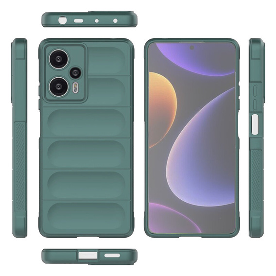 Obal na mobil pre Xiaomi Poco F5 5G, Gaming Shockproof, zelený