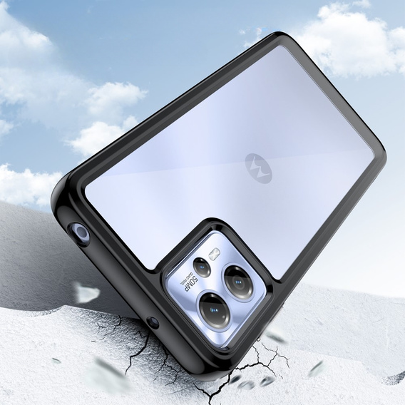Obal na mobil pre Motorola Moto G13 / G23, Fusion Hybrid, transparentné / čierne