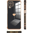Obal na mobil pre Samsung Galaxy A12 / M12 / A12 2021, Electro heart, čierne