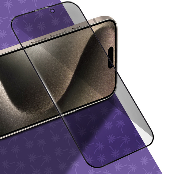 Tmavé sklo na ochranu súkromia Shy Palm pre iPhone 15 Pro