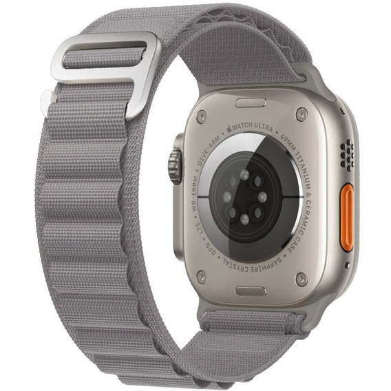 Nylonový remienok pre Apple Watch 1/2/3/4/5/6/7/8/SE/ULTRA 42/44/45/49 mm, sivý
