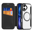 Puzdro Dux Ducis pre iPhone 17, Skin X Pro, s chlopňou, pre MagSafe, čierne