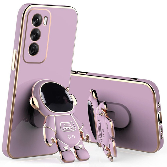 Obal na mobil pre Oppo Reno 12 Pro, Astronaut, fialové