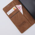 Puzdro pre Xiaomi Redmi Note 12S, ERBORD Vintage, peňaženka s chlopňou, hnedé