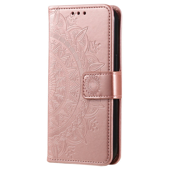 Klapkové puzdro pre Samsung Galaxy A14 4G/5G, Mandala, ružové rose gold