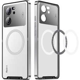 Ochranné puzdro na fotoaparát pre Xiaomi 13T / 13T Pro, CamShield MagSafe, priehľadný / strieborný