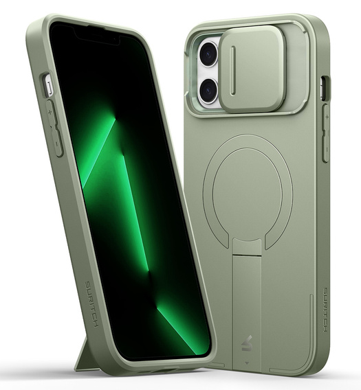 Puzdro pre iPhone 12 Pro Max / 13 Pro Max, Suritch Shockproof, pre MagSafe, zelený
