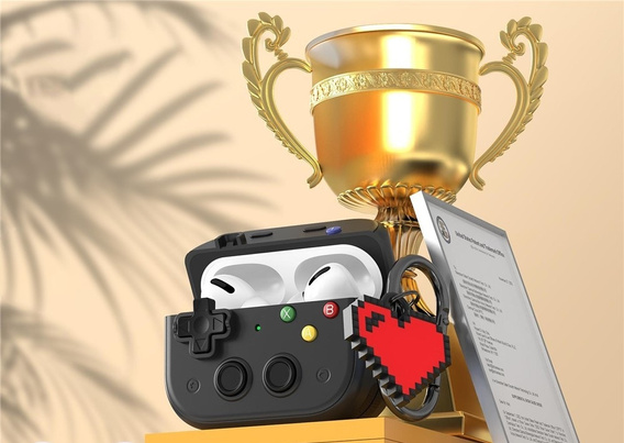 Retro puzdro na konzolu so srdiečkom pre AirPods Pro 3