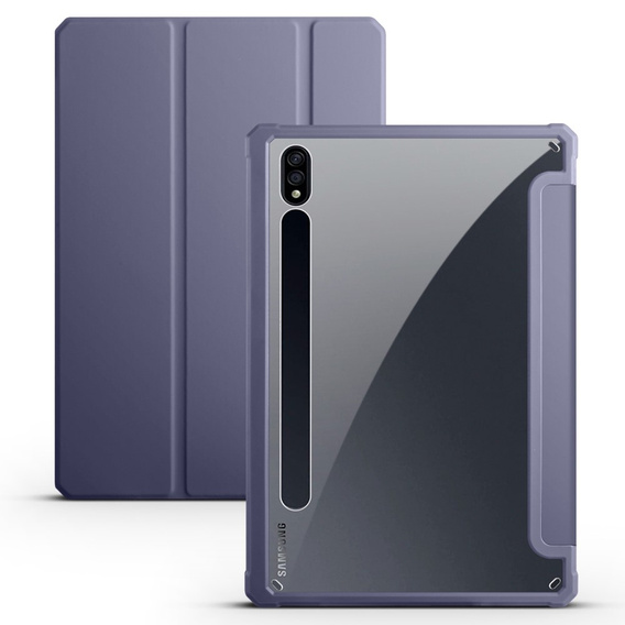Puzdro pre Samsung Galaxy Tab S7 Plus / Tab S7 FE, Smartcase Hybrid, so slotom na stylus, fialové