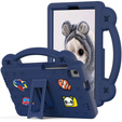 Detské puzdro pre Samsung Galaxy Tab A7 Lite 8.7 T220/T225, Cute Patterns, so stojanom, tmavomodré