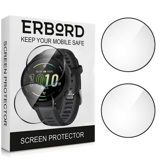 2x hybridné sklo ERBORD pre Garmin Forerunner 165