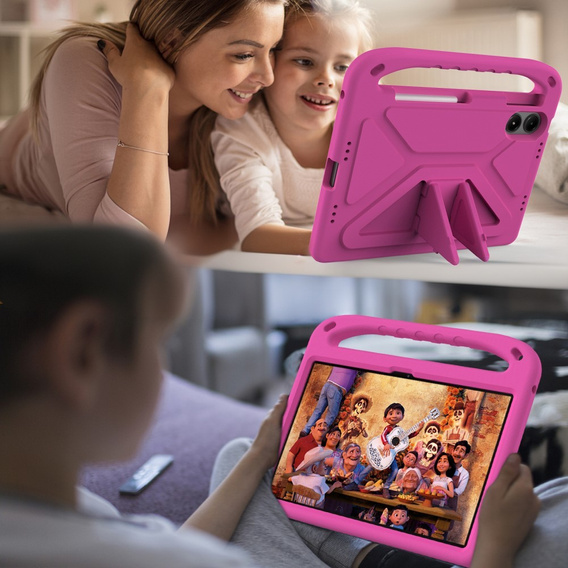 Detské puzdro pre Xiaomi Redmi Pad Pro / Xiaomi Poco Pad, s rukoväťou, ružové