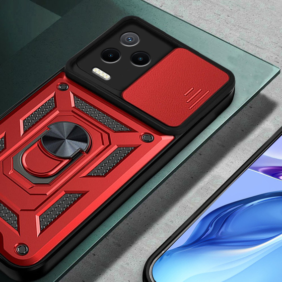 Obal na mobil pre Infinix Note 12 2023, CamShield Slide, červené