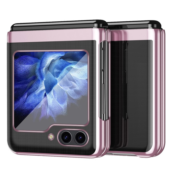 Puzdro pre Samsung Galaxy Z Flip7 FE / Z Flip6, PC Case, transparentné / ružové