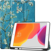 Obal na mobil pre iPad 7/8/9 10.2 2019/2020/2021, Smartcase Pen Slot, cherry blossom