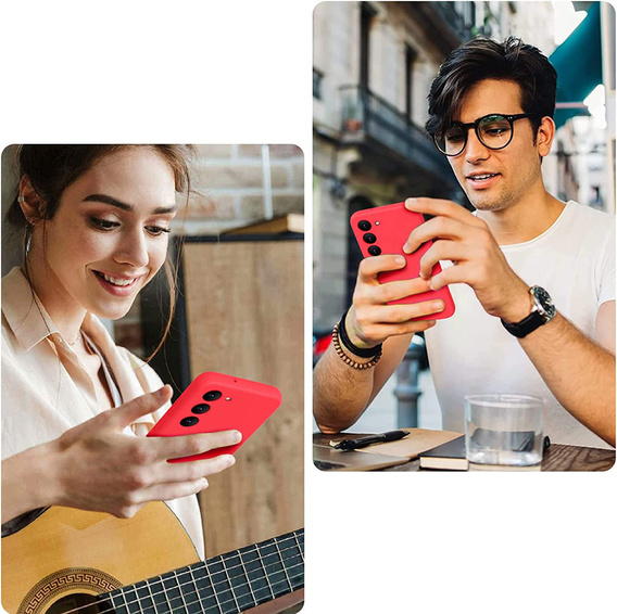 Obal na mobil pre Samsung Galaxy S23 Plus, Silicone Lite, červené