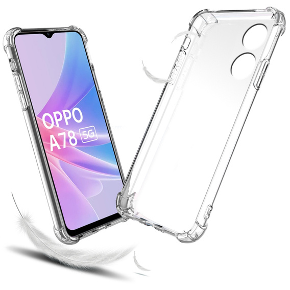 Obal na mobil pre Oppo A78 5G, Dropproof, priehľadné