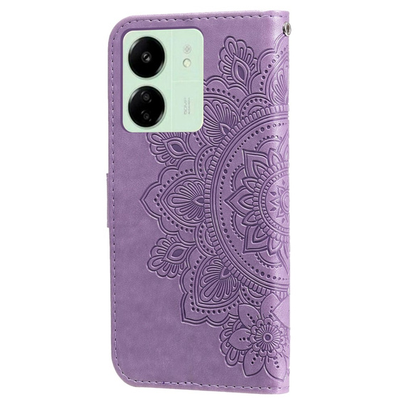 Klapkové puzdro pre Xiaomi Redmi 13C / Poco C65, Mandala Flower, fialové