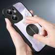 Puzdro pre Oppo Reno 13F / Oppo Reno 13FS, s magnetickým štítkom, transparentné / čierne
