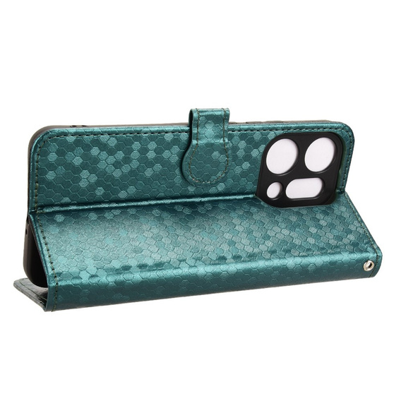 Klopové puzdro pre Oppo Reno 14, Wallet Rhombus, zelené