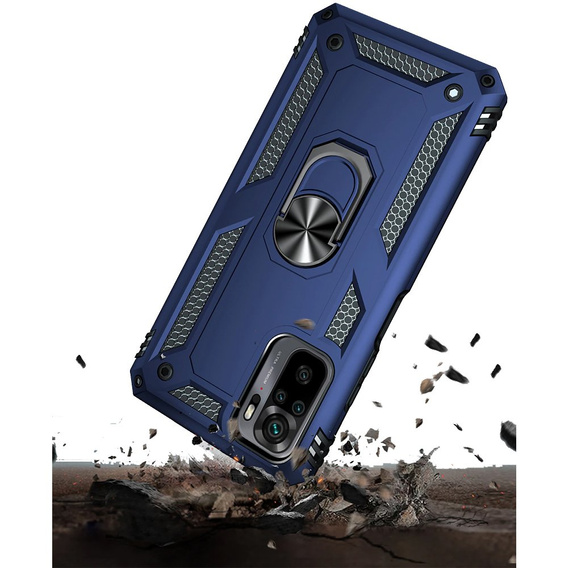 Pancierované obal na mobil pre Xiaomi Redmi Note 10/10S, Nox Case Ring, modré