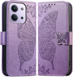 Klapkové puzdro pre Xiaomi Redmi 15C 4G/LTE, Butterfly, fialové