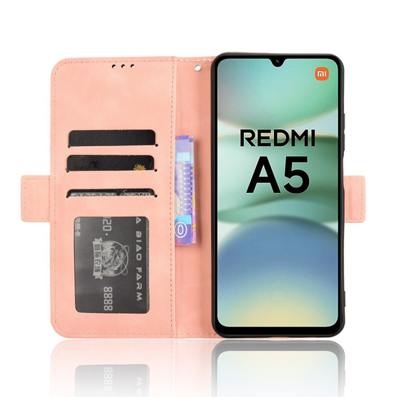 Klapkové puzdro pre Xiaomi Redmi A5, Card Slot, ružové