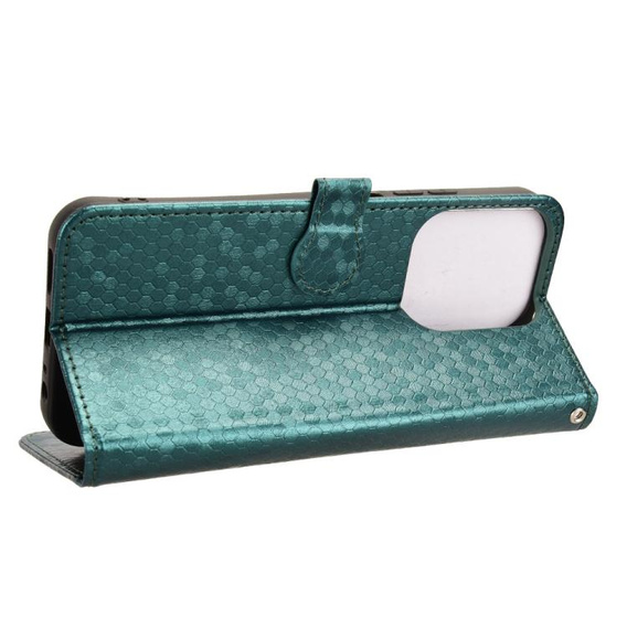 Flipové puzdro pre Xiaomi Redmi 15C 4G/LTE, Wallet Rhombus, zelený