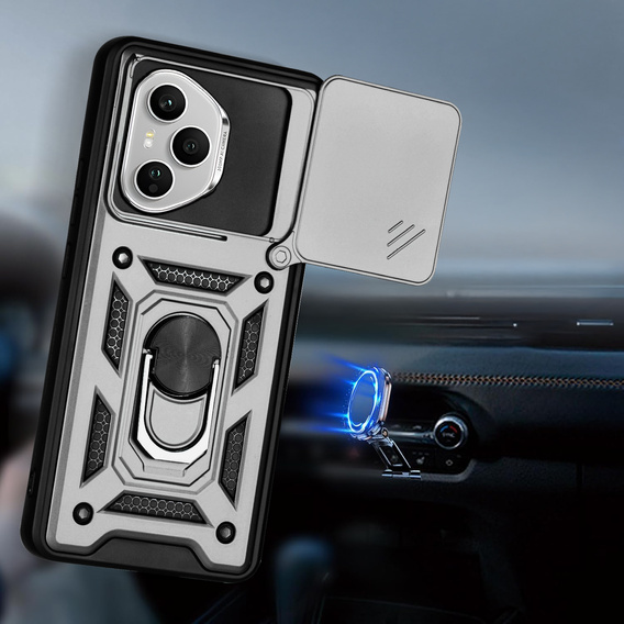 Obal na mobil pre Honor 400 Pro 5G, CamShield Slide, strieborné
