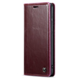 CASEME flipové puzdro pre Samsung Galaxy S21, Waxy Textured, červené