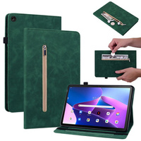 Puzdro pre Lenovo Tab M10 10.1 Gen 3, Wallet Pen Slot, zelený