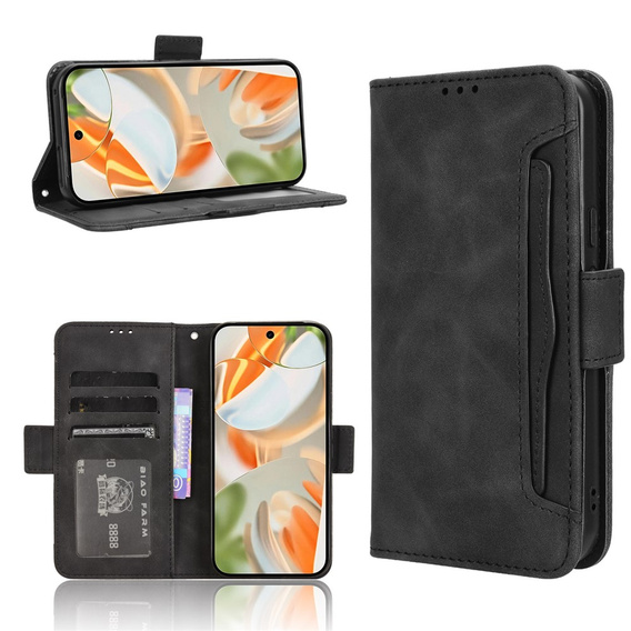 Klapkové puzdro pre Google Pixel 9 / Google Pixel 9 Pro, Card Slot, čierne