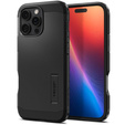 Puzdro Spigen pre iPhone 16 Pro, Tough Armor Mag MagSafe, čierne + tvrdené sklo 9H
