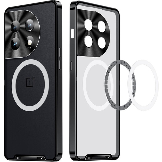 Ochranné puzdro na fotoaparát pre OnePlus 11 5G, CamShield MagSafe, transparentné / čierne