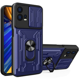 Obrnené puzdro pre Motorola Edge 30 Fusion 5G, Camera Slide Card Slot, modré