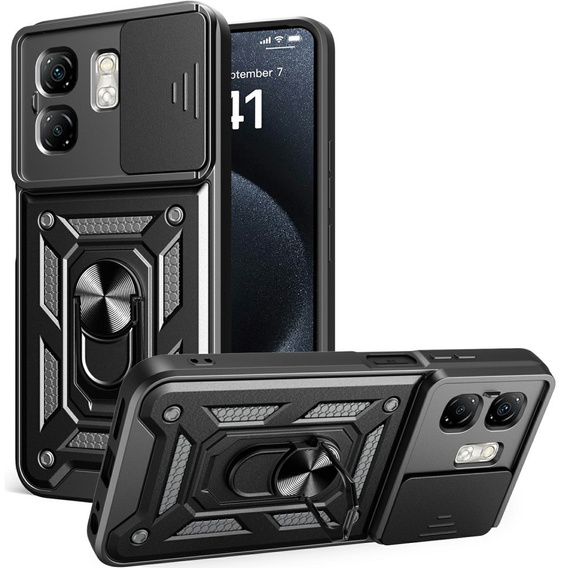 Obal na mobil pre Infinix Hot 50i 4G, CamShield Slide, čierne