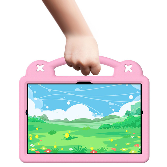 Detské puzdro pre Lenovo M10 X306 2 Gen / M10 Plus TB-X606 10.3 / Samsung Tab A 10.1 T510/515 / K10 X6C6, Cute Patterns, so stojanom, ružové