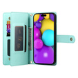 Klapkové puzdro pre iPhone 16, Wallet Zipper Pocket, zelený