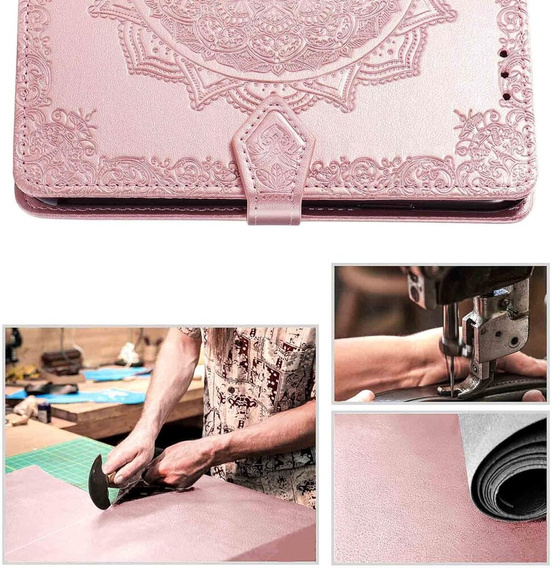 Klapkové puzdro pre Oppo Reno 12FS / 12F, Mandala, ružové rose gold