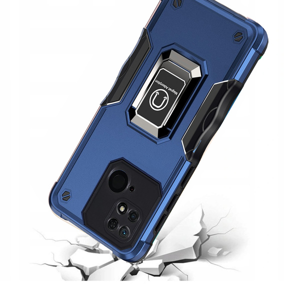 Obal na mobil pre Xiaomi Redmi 10C, Dual-Layer Armor, tmavomodré