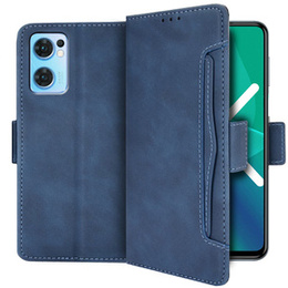 Klapkové puzdro pre Oppo Reno7 5G, Card Slot, modré