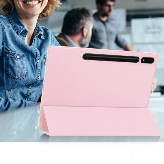 Puzdro pre Samsung Galaxy Tab S10+ Plus, Smartcase s priestorom pre stylus, ružové